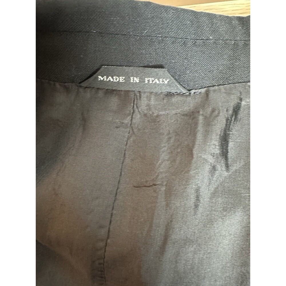 Men's Black Jacket Blazer 46R Black Classic Merino Wool Blend Sport Coat Italian - Picture 7 of 8